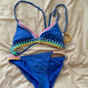 Blue bikini
